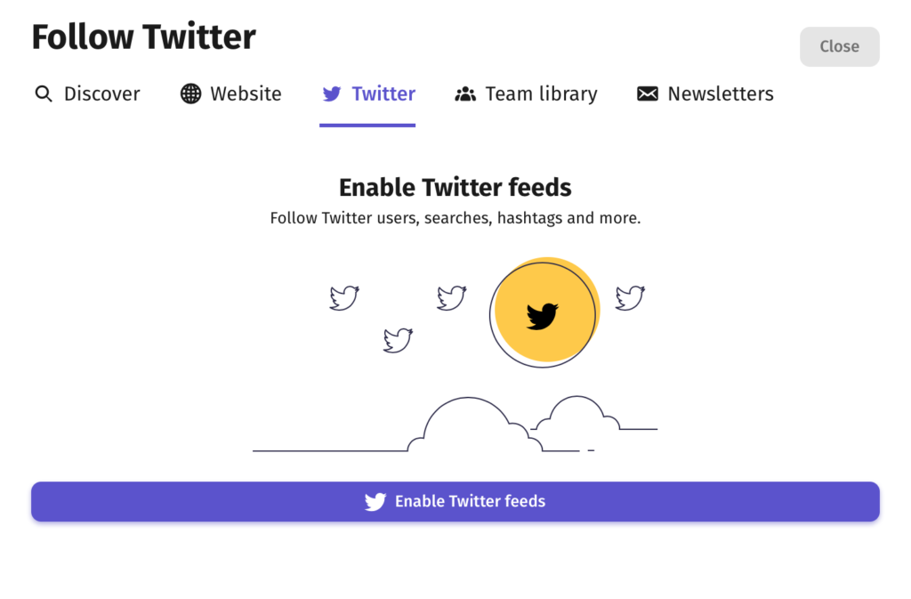 embedded twitter feed on website