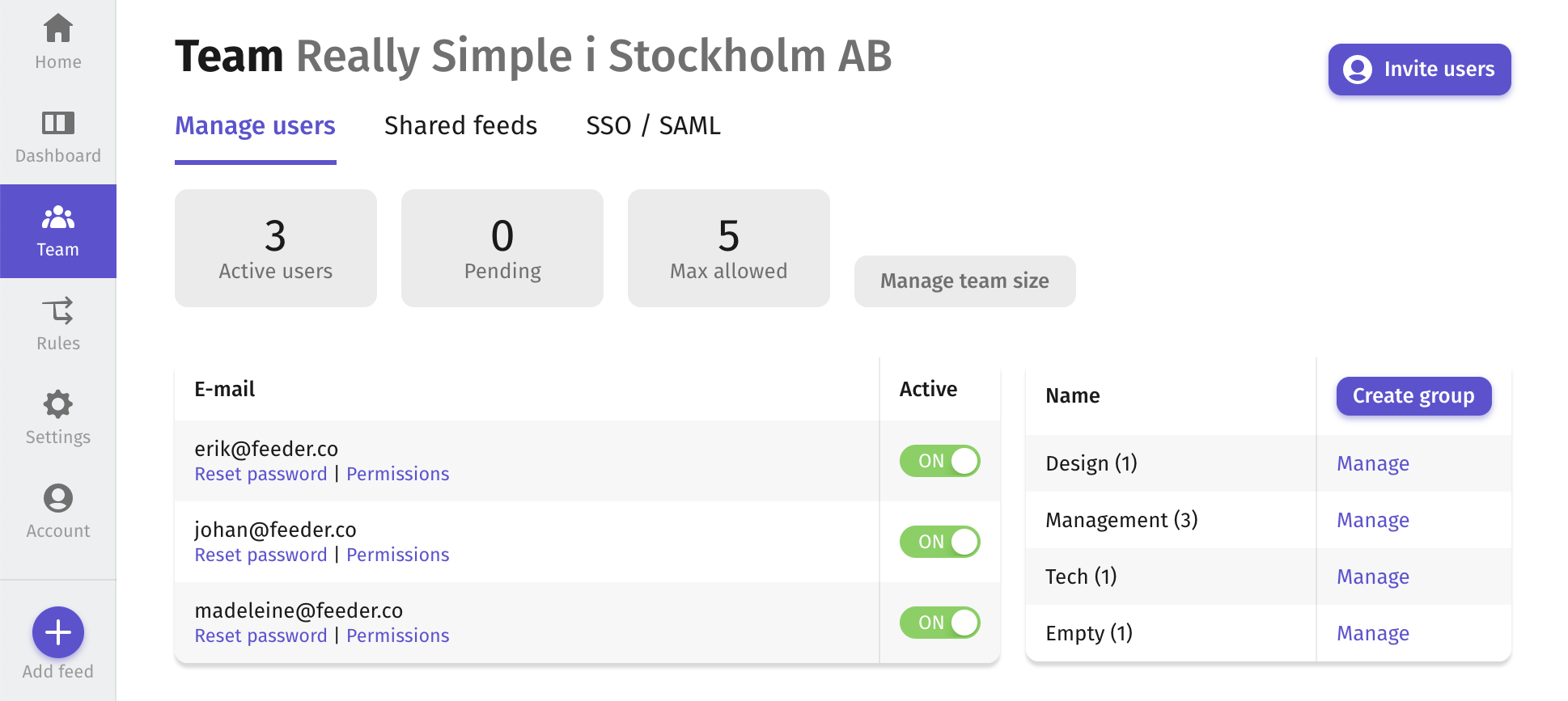 Feeder Business Getting started Feeder Help