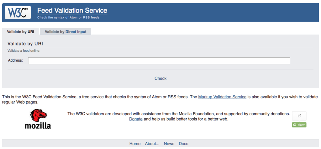 W3C feed validation