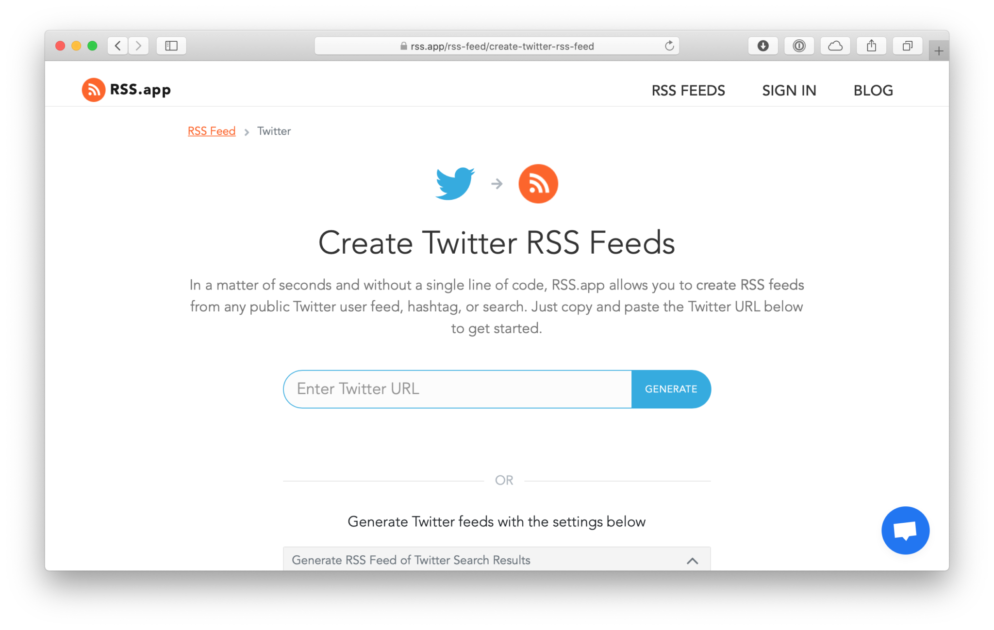 Twitter RSS feeds Feeder Knowledge Base